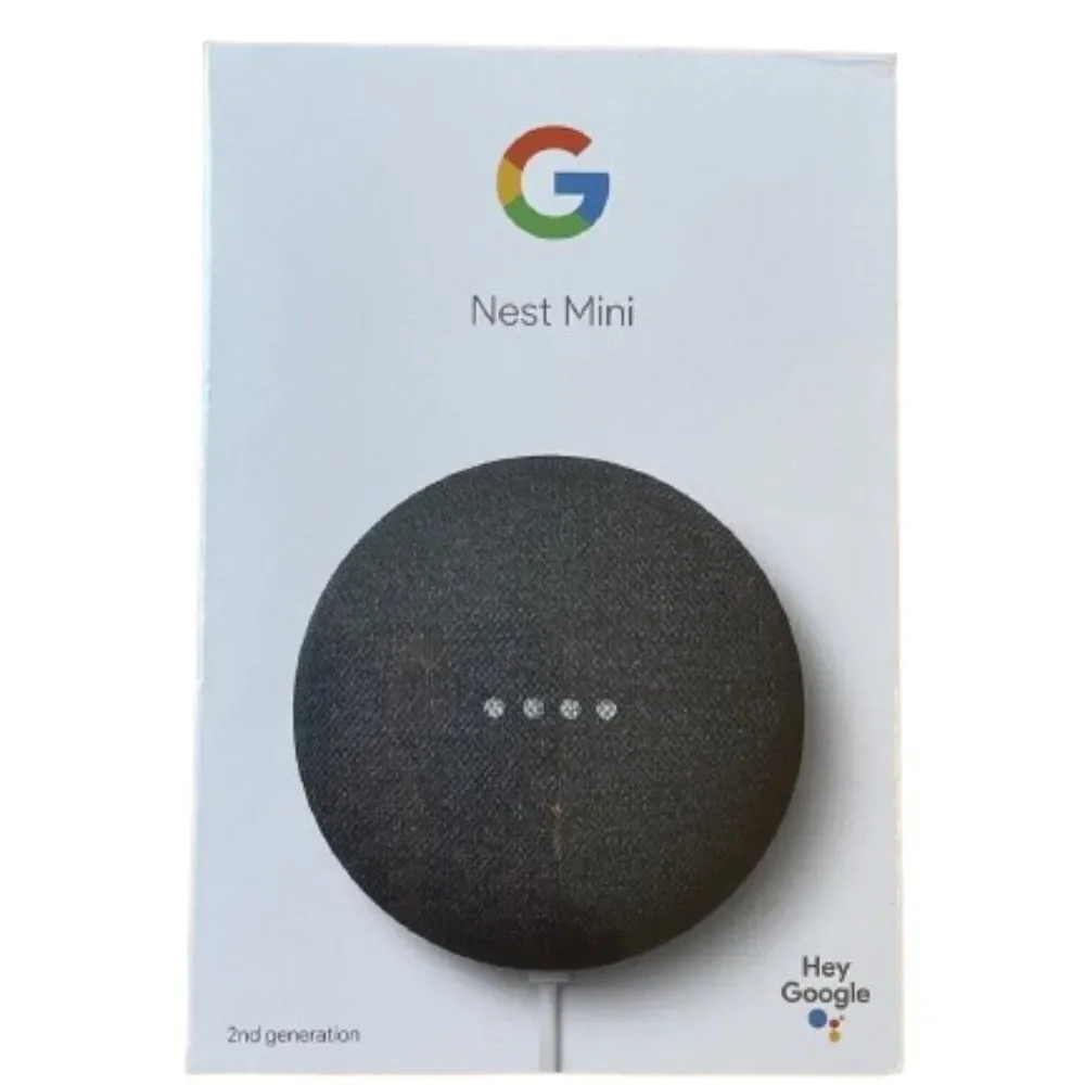Google Nest Mini Charcoal Grey 2nd Generation Assistant Smart Home Speaker